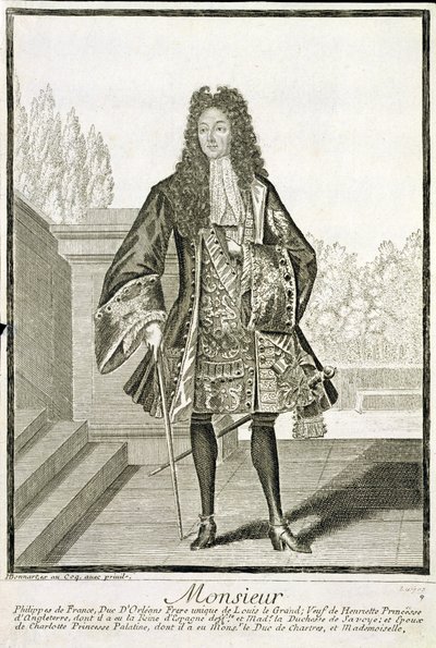 「ムッシュ」、それ以外の場合はフランスのフィリップデュックドルレアン（1640-1701） 作： Henri Bonnart